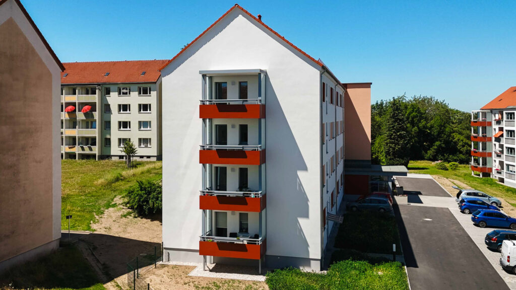 Wohngebiet mit Balkone