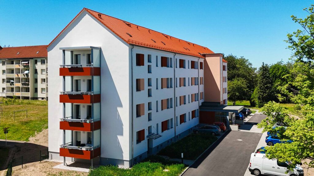 Wohngebiet mit Balkonen
